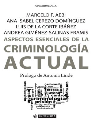 cover image of Aspectos esenciales de la Criminología actual